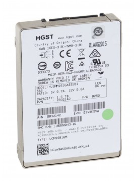 SSD HGST EMC 1,6TB SAS MLC 2,5" HUSMM1616ASS201 0B32142