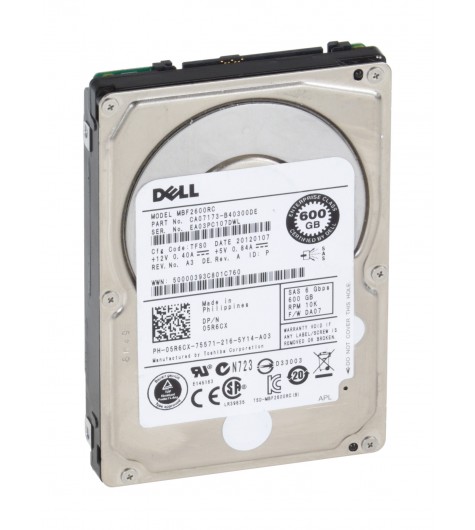 HDD Toshiba Dell 600GB 2,5" SAS 6Gb 10K MBF2600RC 05R6CX 5R6CX CA07173-B40300DE