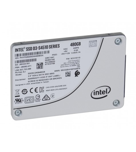 SSD Intel 480GB 2,5" SATA 6Gb D3-S4510 SSDSC2KB480G8