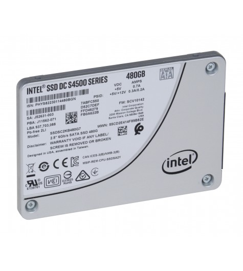 SSD Intel 480GB 2,5" SATA 6Gb DC S4500 SSDSC2KB480G7